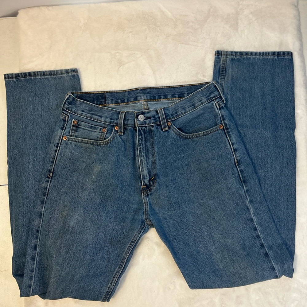 Levi’s 505 Regular Fit Jeans Men’s 33x34 Medium Wash Straight Leg Classic Denim